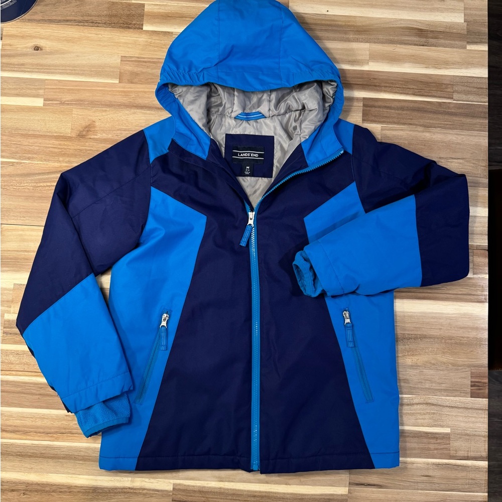 Kids Blue and Navy Lands End Thick Jacket